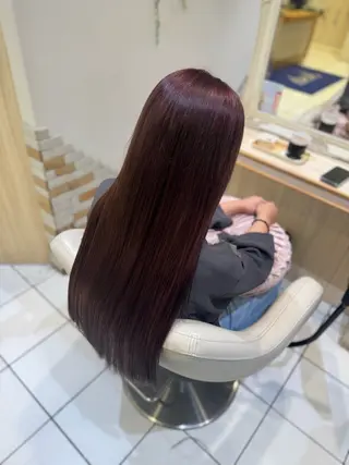 ロング ハイトーンカラー 髪質改善カラーノトのヘアスタイル