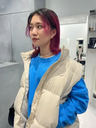 ミディアム パーマ こいけ ほのかのヘアスタイル