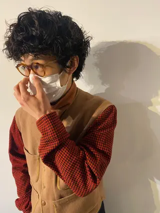 ミディアム パーマ メンズ 🔹YUTA🔹 メンズパーマのヘアスタイル