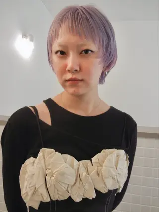 ショート カラー ブリーチ/似合わせ Kaito🦕/栄のヘアスタイル