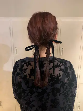 ロング ヘアアレンジ ブリーチ/アレンジ 天満/chihiroのヘアスタイル