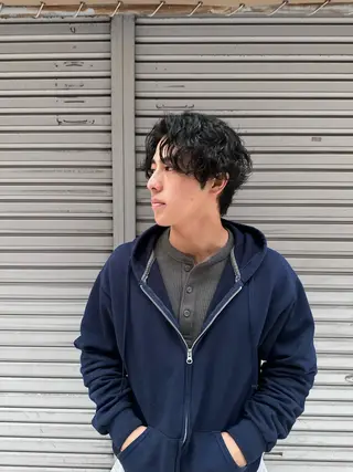 ショート パーマ t.hair垂門真吾 曲がる縮毛矯正/ボブのヘアスタイル