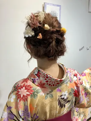 セミロング ヘアアレンジ 青野 文香のヘアスタイル