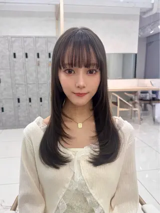 ロング レイヤー/韓国/ 顔周り/しんやのヘアスタイル
