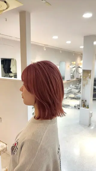 ミディアム カラー yu- naのヘアスタイル