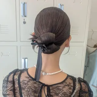 ヘアアレンジ 彩桜/艶カラー/小顔 に見せるカット✂のヘアスタイル