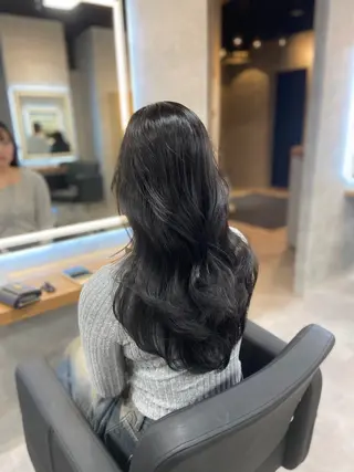 ロング カラー ヘアアレンジ レイヤー×透明感カラ ーHAYATOのヘアスタイル