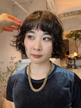 ショート パーマ ホリバ ユカのヘアスタイル
