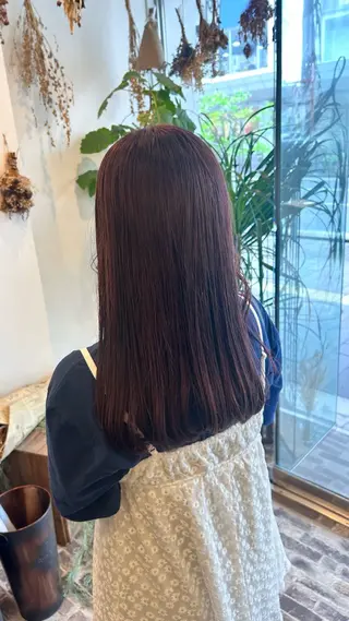 ロング YUKI🎀透明感 カラー/暗髪艶カラーのヘアスタイル