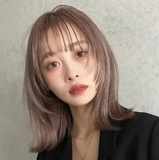 セミロング 中司 陽子のヘアスタイル