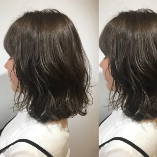 セミロング カラー box mico. mutsumiのヘアスタイル