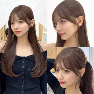 セミロング レイヤーカット/ 顔まわり/アオイのヘアスタイル