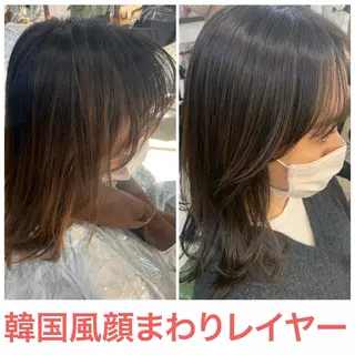 セミロング 藤間 帆乃夏（とうまほのかのヘアスタイル