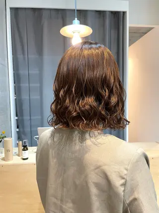 ミディアム パーマ 【arc】Ruri コテ巻き風パーマのヘアスタイル