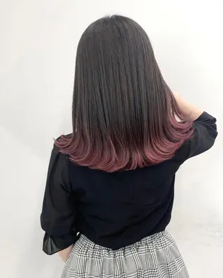 ミディアム カラー 韓国風レイヤーカット 💕髪質改善💫拓海のヘアスタイル