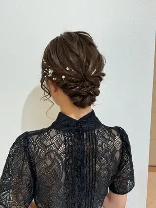 セミロング ヘアアレンジ 鷲見 望のヘアスタイル