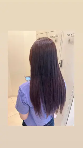 ロング カラー 水木 里咲のヘアスタイル