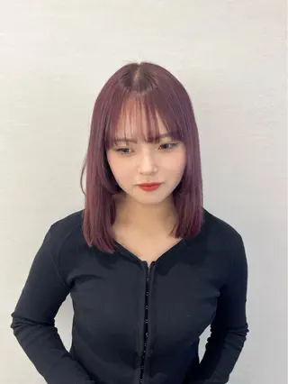 ミディアム カラー 松本 沙城のヘアスタイル