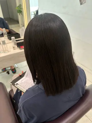 ミディアム 艶カラー/縮毛矯正/ ブリーチカラー/みなのヘアスタイル