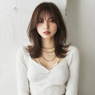 セミロング 🍑Kubu🍀 Momo🍑のヘアスタイル