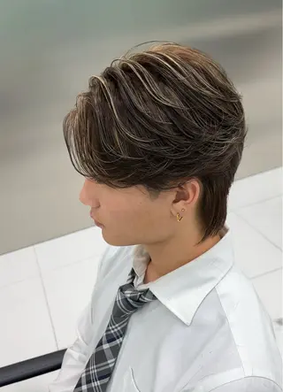 メンズ 白髪ぼかし/白髪 メッシュ/ゆうとのヘアスタイル