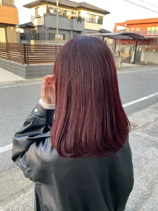 セミロング JILL    hair所属・maki💖 ボブ/縮毛矯正のヘアスタイル