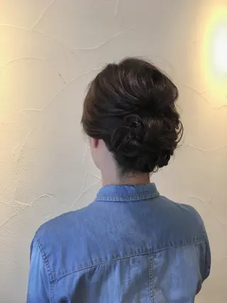 セミロング ヘアアレンジ 清水 まなのマツエク・マツパデザイン