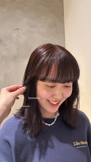 ミディアム カラー Lomalia Rukaのヘアスタイル