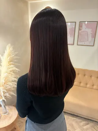 セミロング カラー 暖色/ミルクティー/ レイヤー/yuriaのヘアスタイル