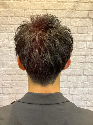 ショート カラー パーマ メンズ お客様満足度NO.1 小林真弥のヘアスタイル