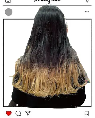 ロング カラー Tatsu/newi 大分 ハイトーンのヘアスタイル