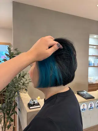 ショート カラー 春日井/透明感カラー 大人カラー／高木琉菜のヘアスタイル
