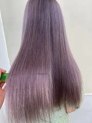 ロング カラー エクステ ハイトーン 💭黒崎ハルカのヘアスタイル