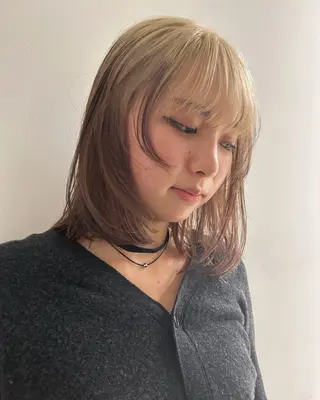 セミロング カラー ケアパーマ/ブリーチ daisukeのヘアスタイル