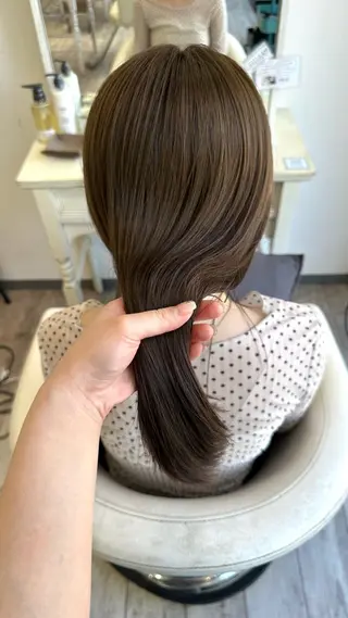 セミロング カラー 橋本叶夢/ 透け感お洒落hairのヘアスタイル