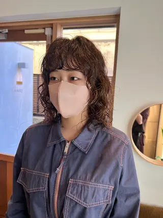 ミディアム パーマ ミディアムパーマ /癖毛パーマのヘアスタイル