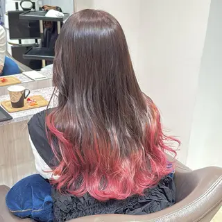 ロング カラー 松永 わかなのヘアスタイル