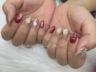 ミディアム nail&eyelashsalon atelier fam上本町店所属・アトリエ FAMのネイルデザイン