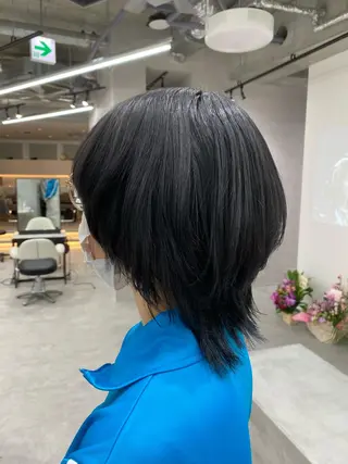 ミディアム ウルフ🐺/ボブ ハイトーン🌈/増田のヘアスタイル