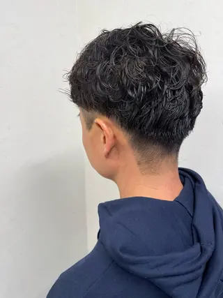 ショート パーマ メンズ パーマ/ハイトーン /吉田眞のヘアスタイル