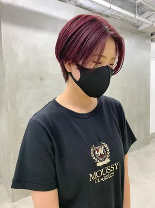 ショート カラー ブームボックス所属・🐝ハイトーンカラー hachi🐝のヘアスタイル