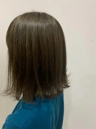 ミディアム カラー 白髪女性専門店竹内 涼乃のヘアスタイル