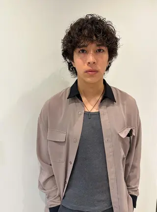 ミディアム パーマ メンズ メンズパーマ/ スパイキー/神田正紀のヘアスタイル