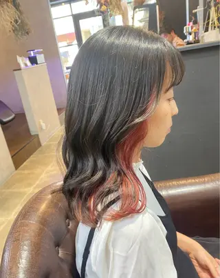 ミディアム カラー attrait所属・アトレ＊個室サロン himekaのヘアスタイル