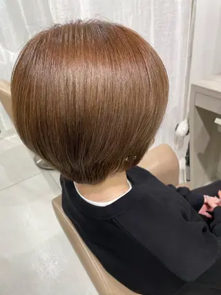 ショート Hair salon　Sui所属・コテ巻き風パーマ 暖色カラー/伊藤菜月のヘアスタイル