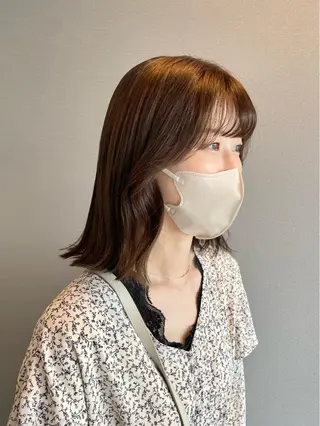 ミディアム カラー kitin 吉祥寺 山岸花のヘアスタイル