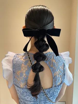 セミロング ヘアアレンジ 艶カラー🩶縮毛矯正 辻紗耶加のヘアスタイル