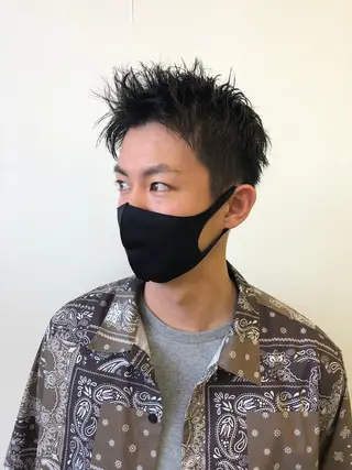 ショート カラー パーマ ヘアアレンジ メンズ ❣️倉敷❣️美髪 カラー能登一成のヘアスタイル