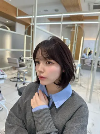 ショート oto🎀×美髪× シースルー前髪🤍のヘアスタイル