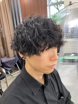 ショート パーマ メンズ 市川 博紀 副店長のヘアスタイル